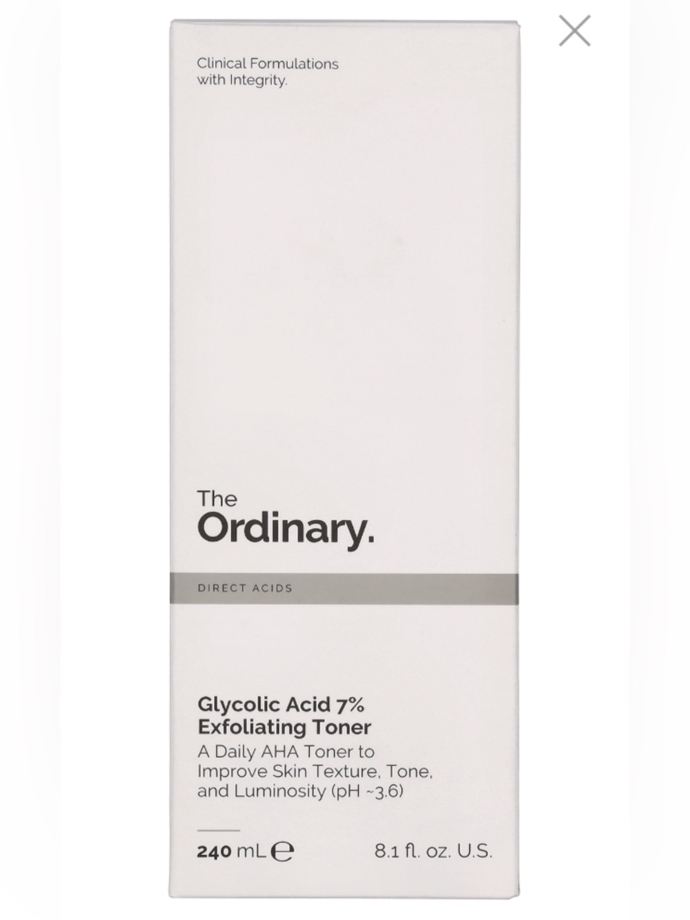 The Ordinary Glycolic Acid 7% Exfoliating Toning Solution - 240ml/8oz - Picture 2 of 6